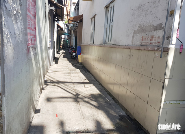 The alley where the incident takes place on Bui The My Street in Tan Binh District, Ho Chi Minh City. Picture taken on June 6, 2022. Photo: Ngoc Khai / Tuoi Tre