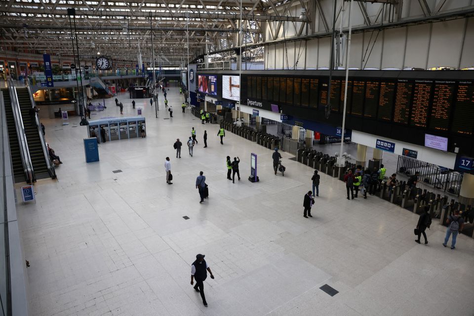 A general view of Waterloo Station, on the first day of national rail strike in London, Britain, June 21, 2022. Photo: Reuters