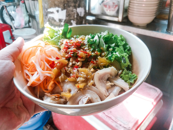 A bowl of ‘bun mam’ (Vietnamese noodles with fermented fish paste) at Hoang Hoa Tham market in Tan Binh District, Ho Chi Minh City. Photo: Minh Duc / Tuoi Tre