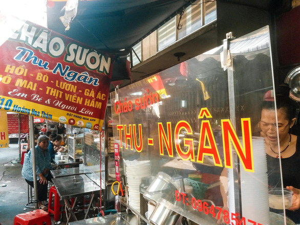 The 'Chao suon Thu Ngan' stall at Hoang Hoa Tham market in Tan Binh District, Ho Chi Minh City. Photo: Minh Duc / Tuoi Tre