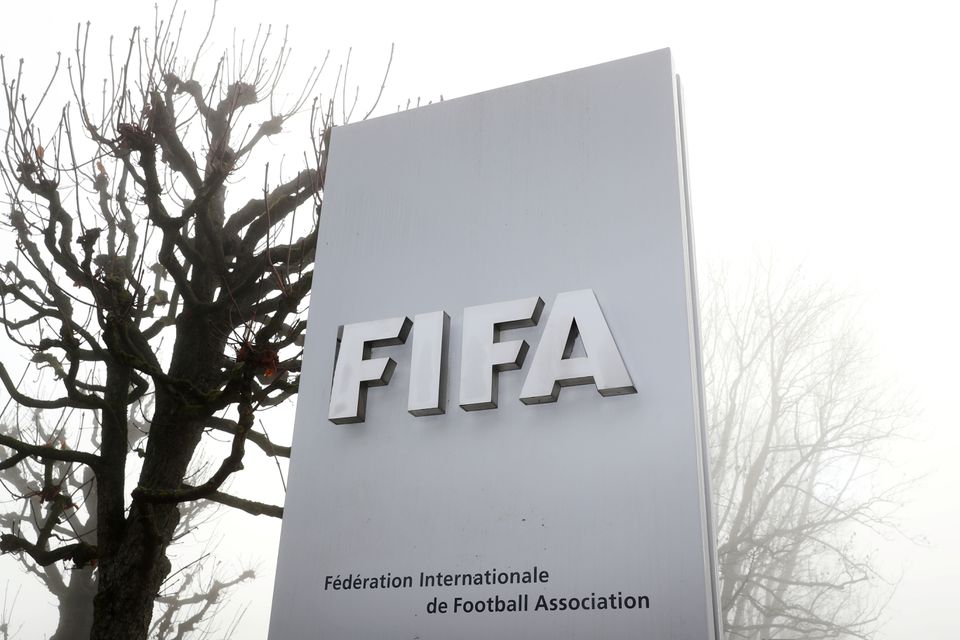 FIFA's logo is seen in front of its headquarters during a foggy autumn day in Zurich, Switzerland November 18, 2020. Photo: Reuters
