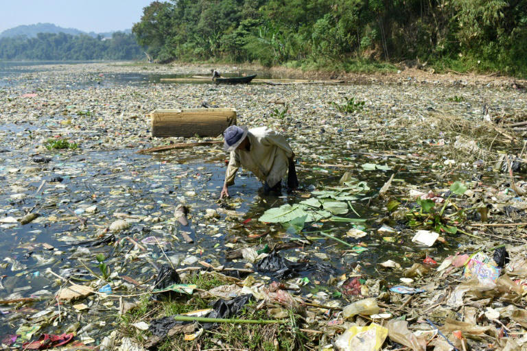 Millions of tonnes of plastic produced every year, largely from fossil fuels, make their way into the environment. Photo: AFP
