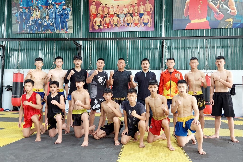 Fighters at Wushu King Club in Bac Hong commune, Dong Anh district, capital Hanoi. Photo: Khuong Xuan / Tuoi Tre