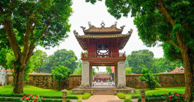 The Temple of Literature in Hanoi was built in 1070 during the reign of Vietnamese Emperor Ly Nhan Tong. In 1076, Emperor Ly Nhan built Quoc Tu Giam (Imperial Academy) as the first university of Vietnam. Photo: Supplied