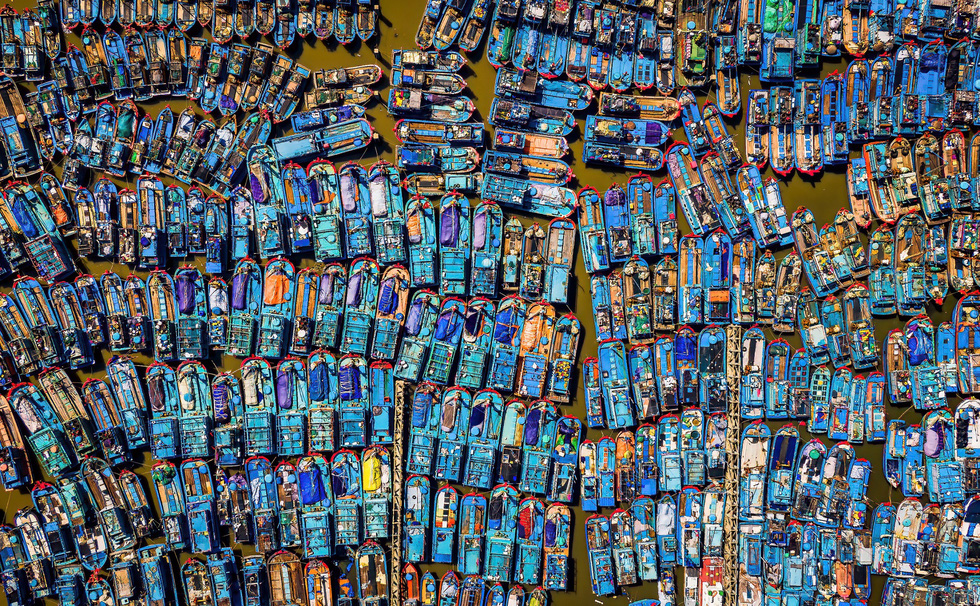 Cao Nguyen Vu’s photo 'Ma Tran Cua Nhung Chiec Thuyen' (Matrix of Boats). Photo: Alex Cao