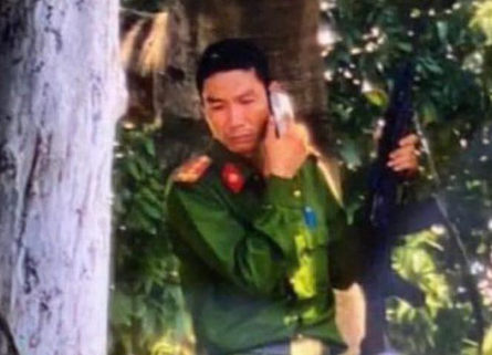 This circulated photo shows 38-year-old Ngo Van Quoc, a police officer who robbed two gold shops at Dong Ba Market in Hue City, Thua Thien-Hue Province, Vietnam, July 31, 2022.