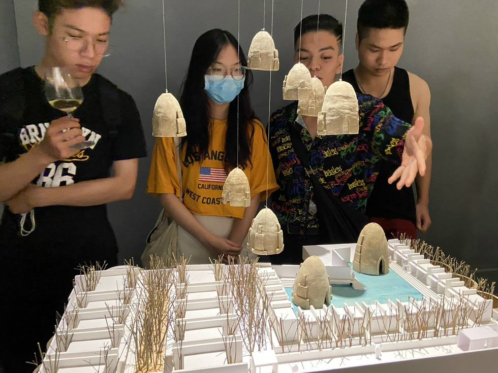 A 3D printed architectural model of an accommodation that was rejected since the client changed the investment strategy. Photo: Thien Dieu / Tuoi Tre