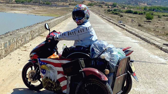 Disabled Vietnamese man travels across country on three-wheeled motorbike