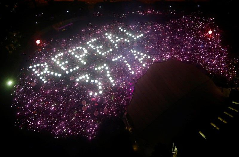 Participants of Pink Dot, an annual event organised in support of the LGBT community, gather in a formation protesting the repeal of Section 377A of Singapore's Penal Code, at the Speakers' Corner in Hong Lim Park in Singapore, June 29, 2019. Photo: Reuters