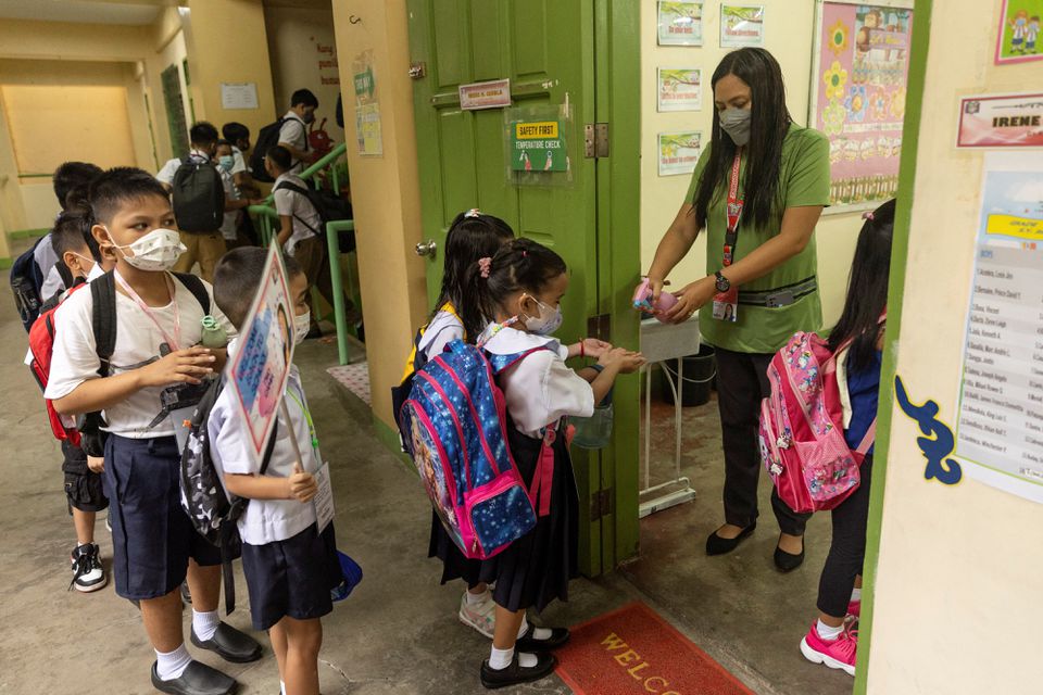 Philippine children back in school as pandemic restrictions ease