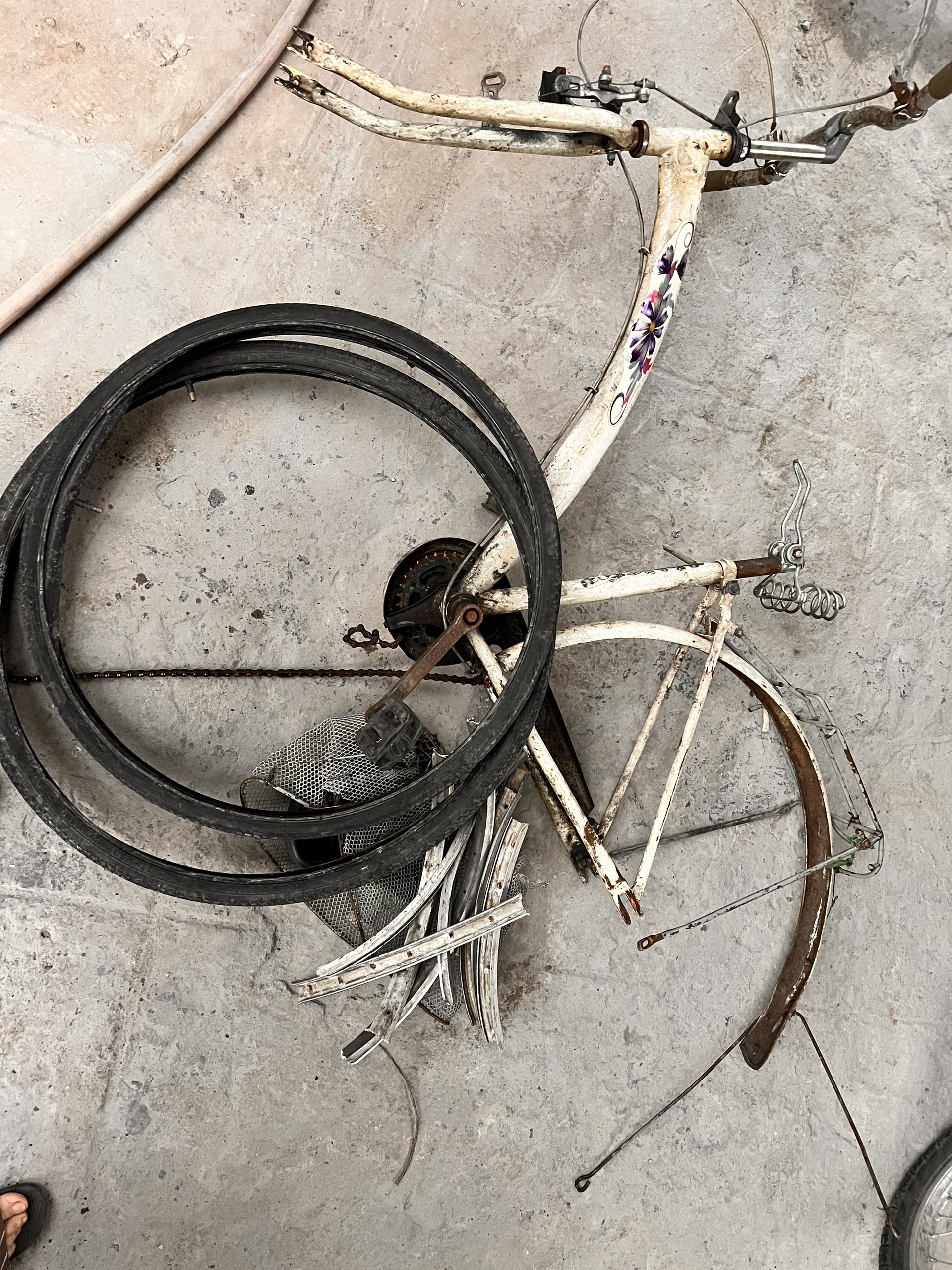 This supplied photo shows the bicycle Tran Quoc Dai used to tour around households in order to steal residential water meters.