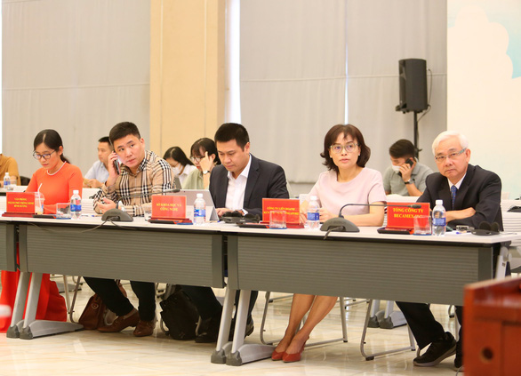 Delegates are seen at the press conference featuring the Horasis India Meeting 2022 that will take place in Binh Duong Province, southern Vietnam, for three days starting November 25, 2022. Photo: B.S. / Tuoi Tre