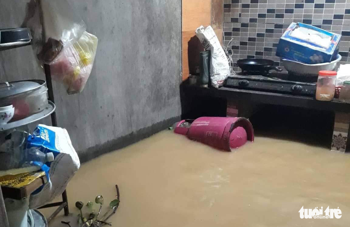 A flooded house in Nghe An Province, Vietnam, September 28, 2022. Photo: Dung Nguyen / Tuoi Tre