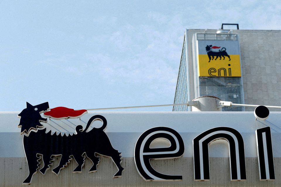 The logo of Italian energy company Eni is seen at a gas station in Rome, Italy September 30, 2018. Photo: Reuters