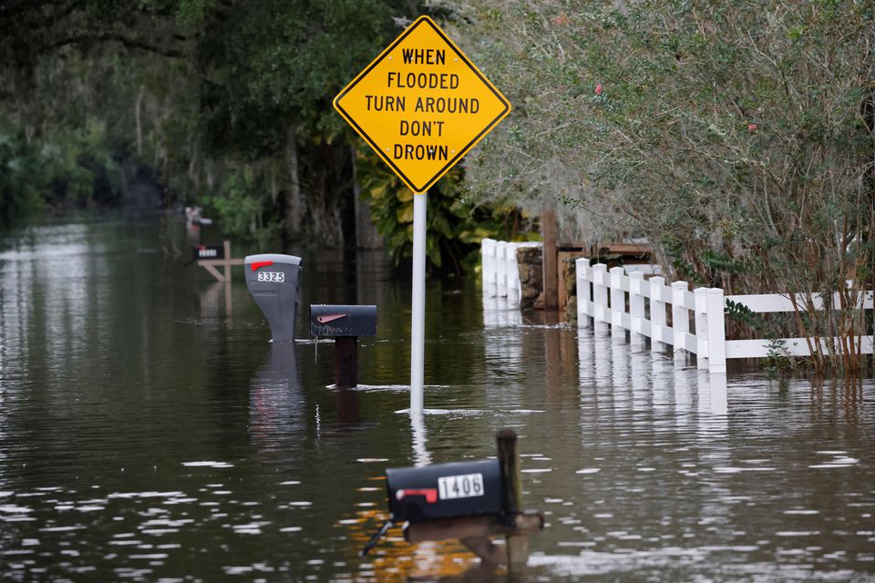 Mailboxes are seen after Hurricane Ian caused widespread damage and flooding in Kissimmee, Florida, U.S., September 29, 2022. Photo: Reuters