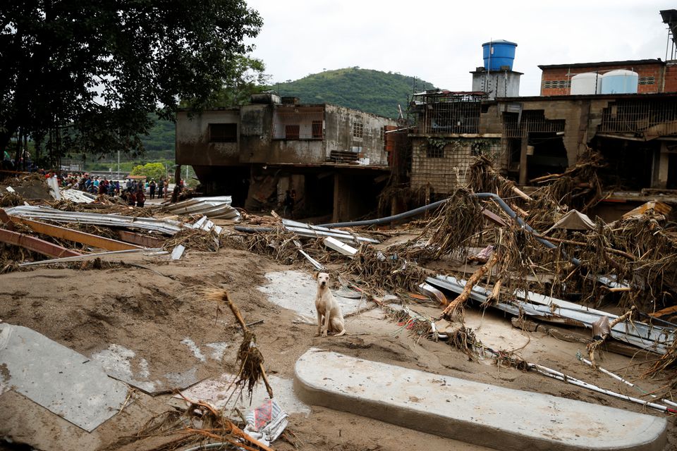 A view of an area affected by a landslide, following floods due to heavy rains, in Las Tejerias, Aragua state, Venezuela October 9, 2022. Photo: Reuters