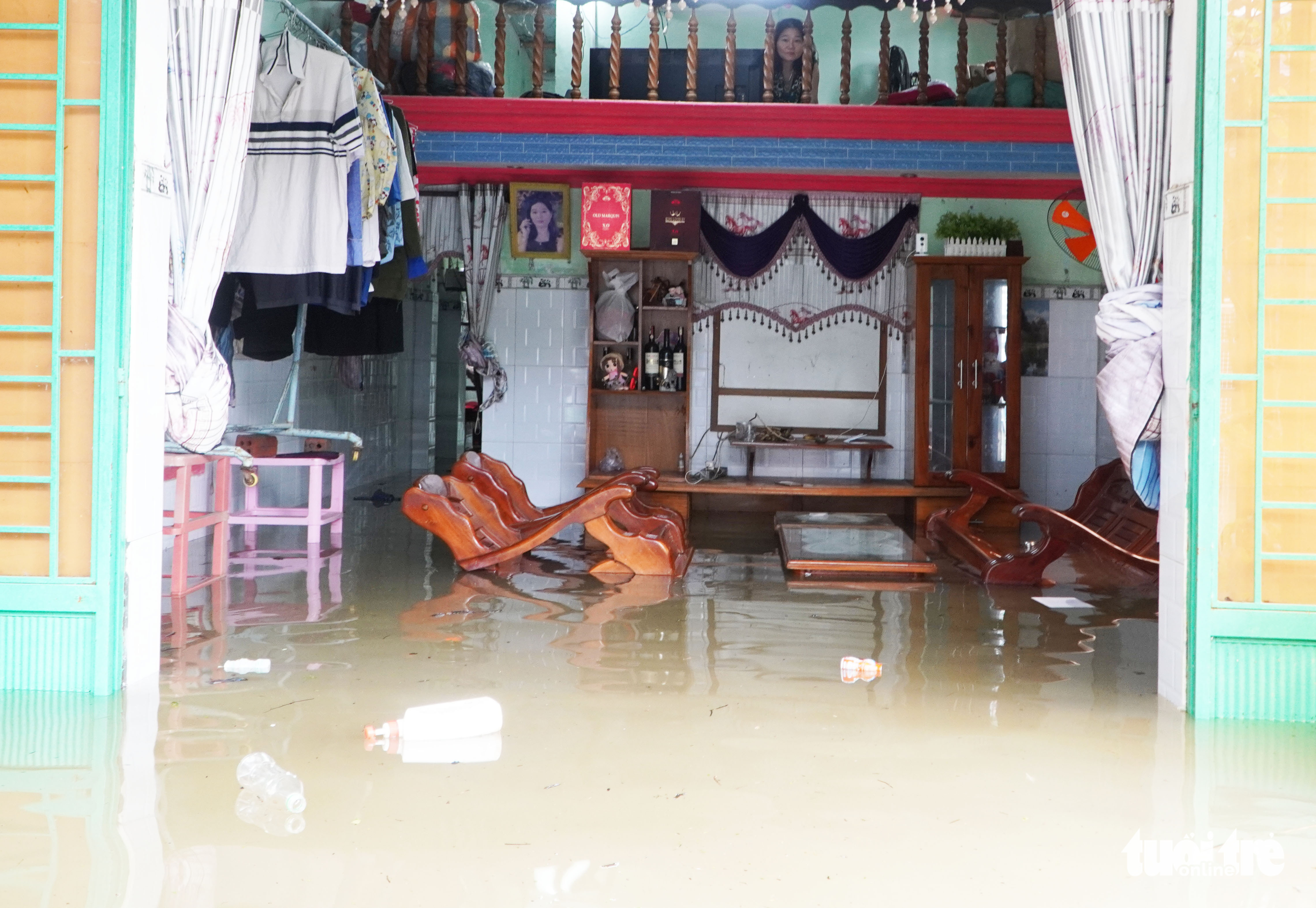 A house is inundated in Tam Ky City, Quang Nam Province, Vietnam, October 11, 2022. Photo: Le Trung / Tuoi Tre