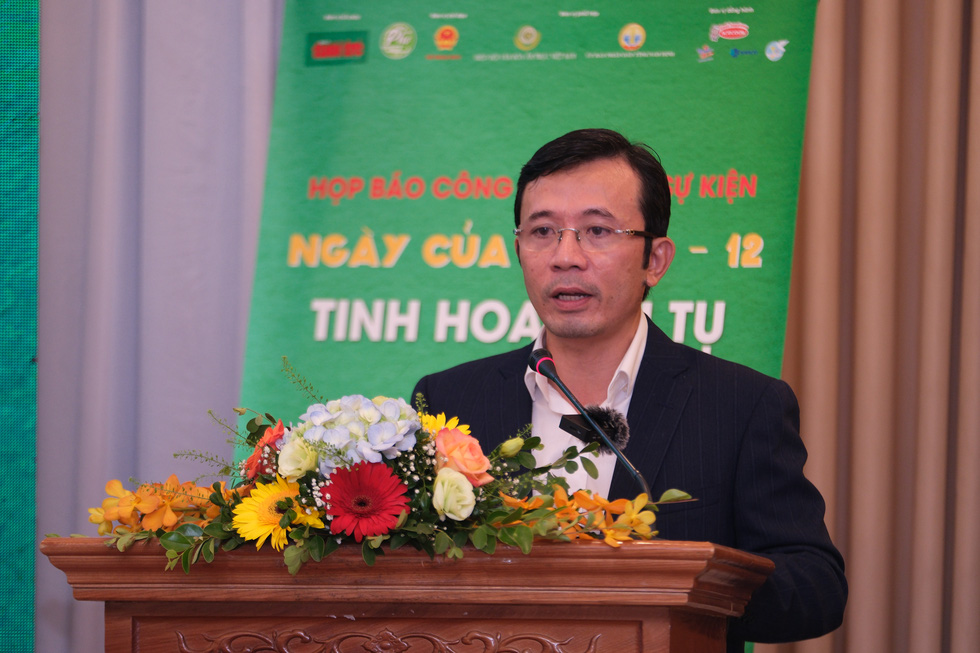 Deputy editor-in-chief of Tuoi Tre newspaper Tran Xuan Toan is seen at the press conference to officially launch the Day of Pho events in this image. Photo: Nam Tran / Tuoi Tre