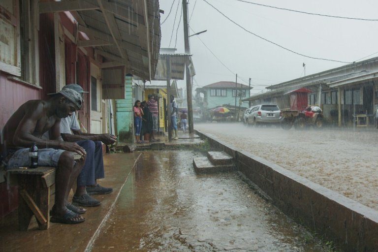 Though they have historically emitted little, Suriname and Guyana are both deeply affected by global warming -- in the crosshairs of worsening tropical storms and of flooding from rising sea levels. Photo: AFP