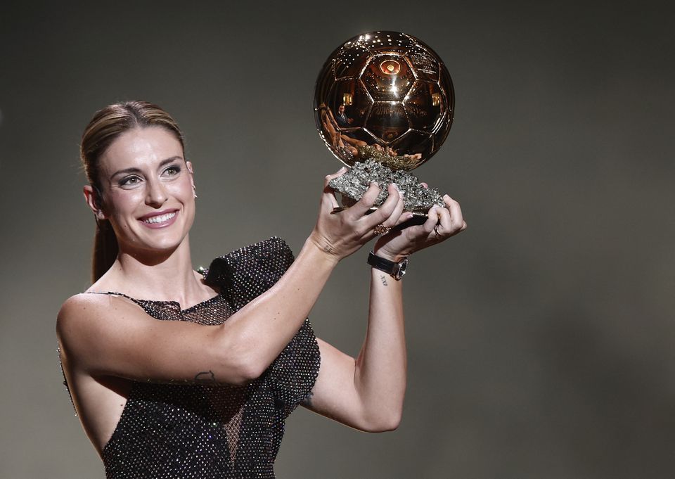Soccer Football - 2022 Ballon d'Or - Chatelet Theatre, Paris, France - October 17, 2022 Barcelona's Alexia Putellas after winning the women's Ballon d'Or. Photo: Reuters