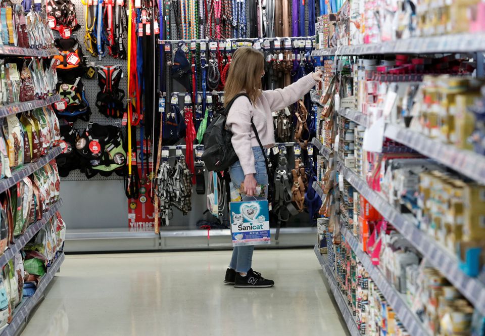A woman shops in the AlphaZoo pet shop in Budapest, Hungary, November 2, 2022. Photo: Reuters