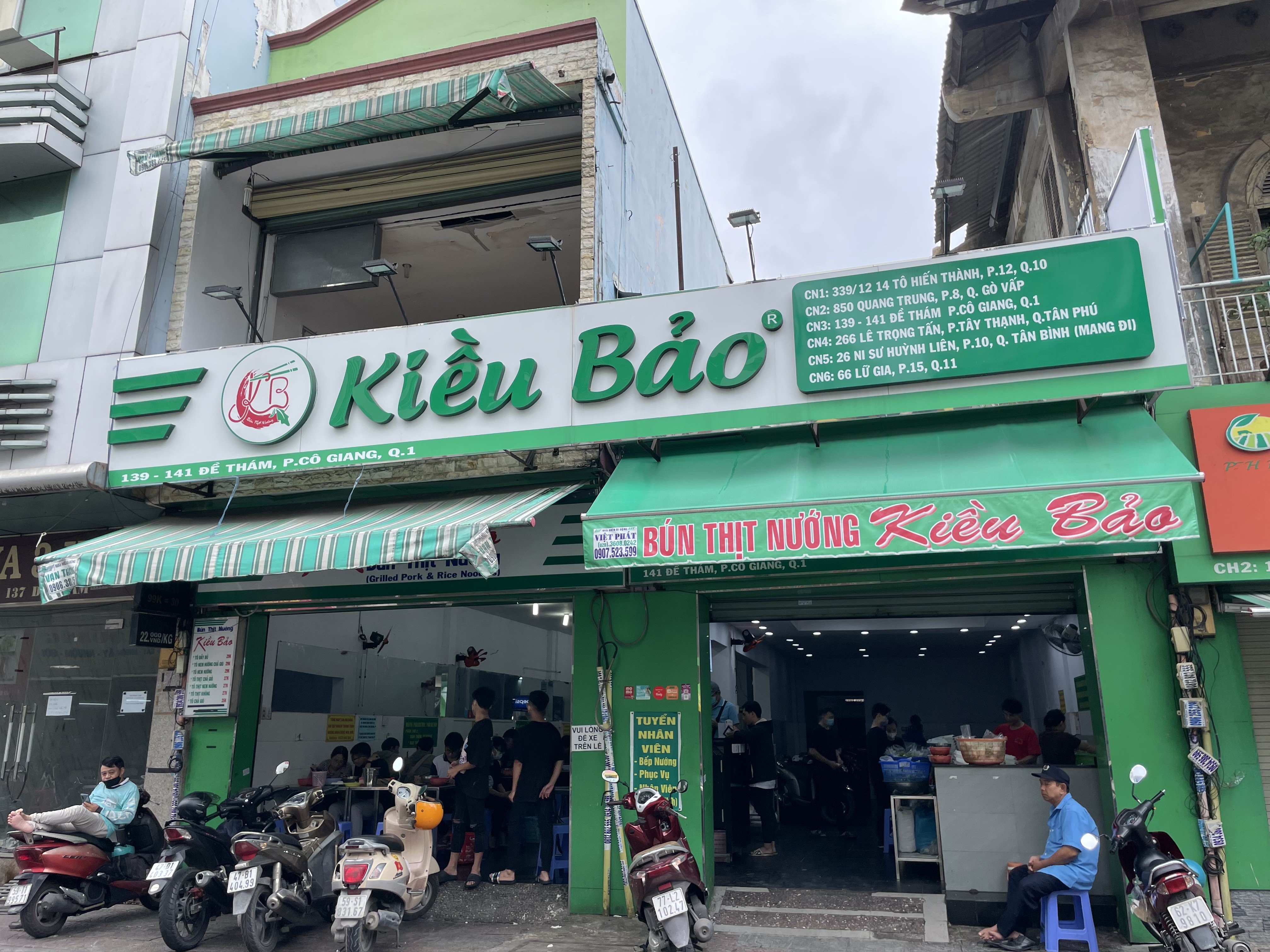 Kieu Bao, a 'bún thịt nướng' restaurant with six branches across Ho Chi Minh City. Photo: Cassanda Cassidy / Tuoi Tre News