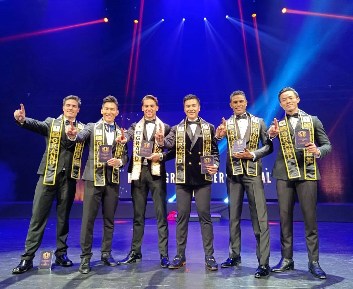 This supplied photo shows winners of the Mister Grand International 2022.