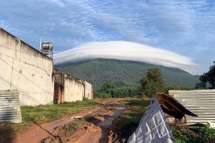 This photo acquired by Tuoi Tre (Youth) newspaper shows lenticular clouds atop Chua Chan Mountain in Dong Nai Province, Vietnam, November 25, 2022.