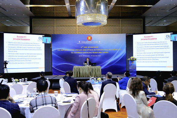 The fourth ASEAN Regional Forum (ARF) workshop was held in Hanoi, Vietnam, on November 30, 2022 is seen in this image. Photo: Ministry of Foreign Affairs