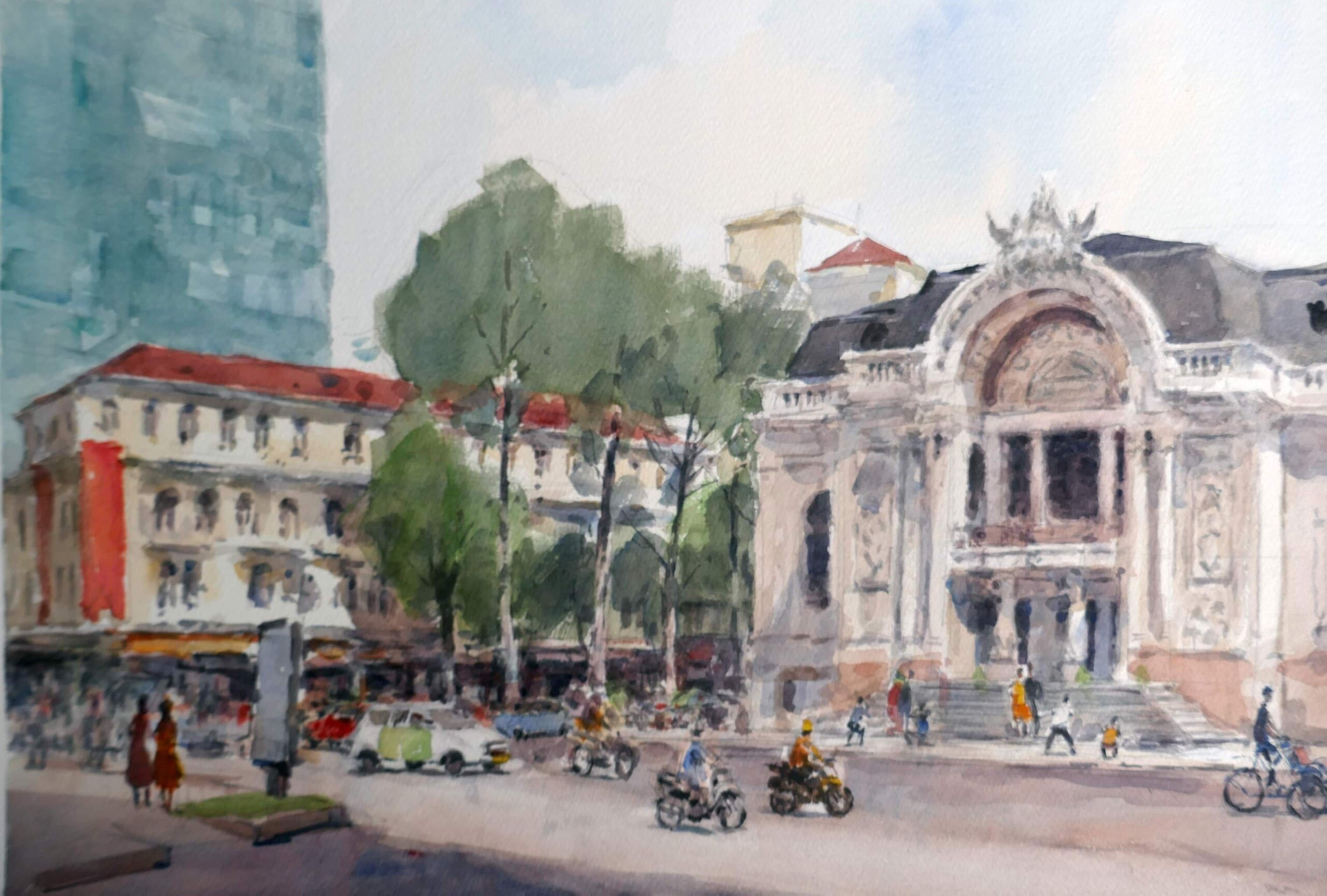 A sketch of the Saigon Opera House.