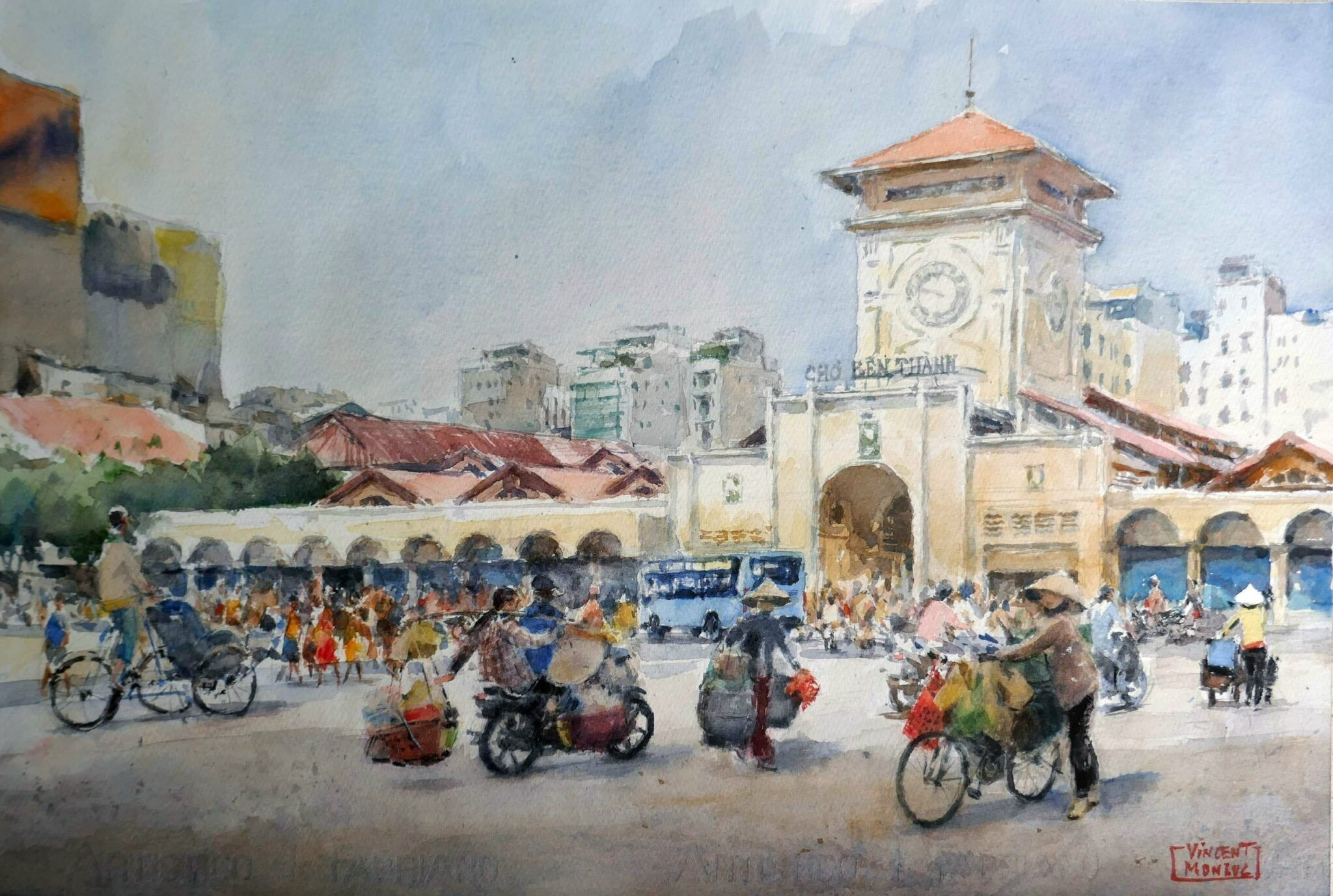 Sketches of Ho Chi Minh City’s popular locations on display