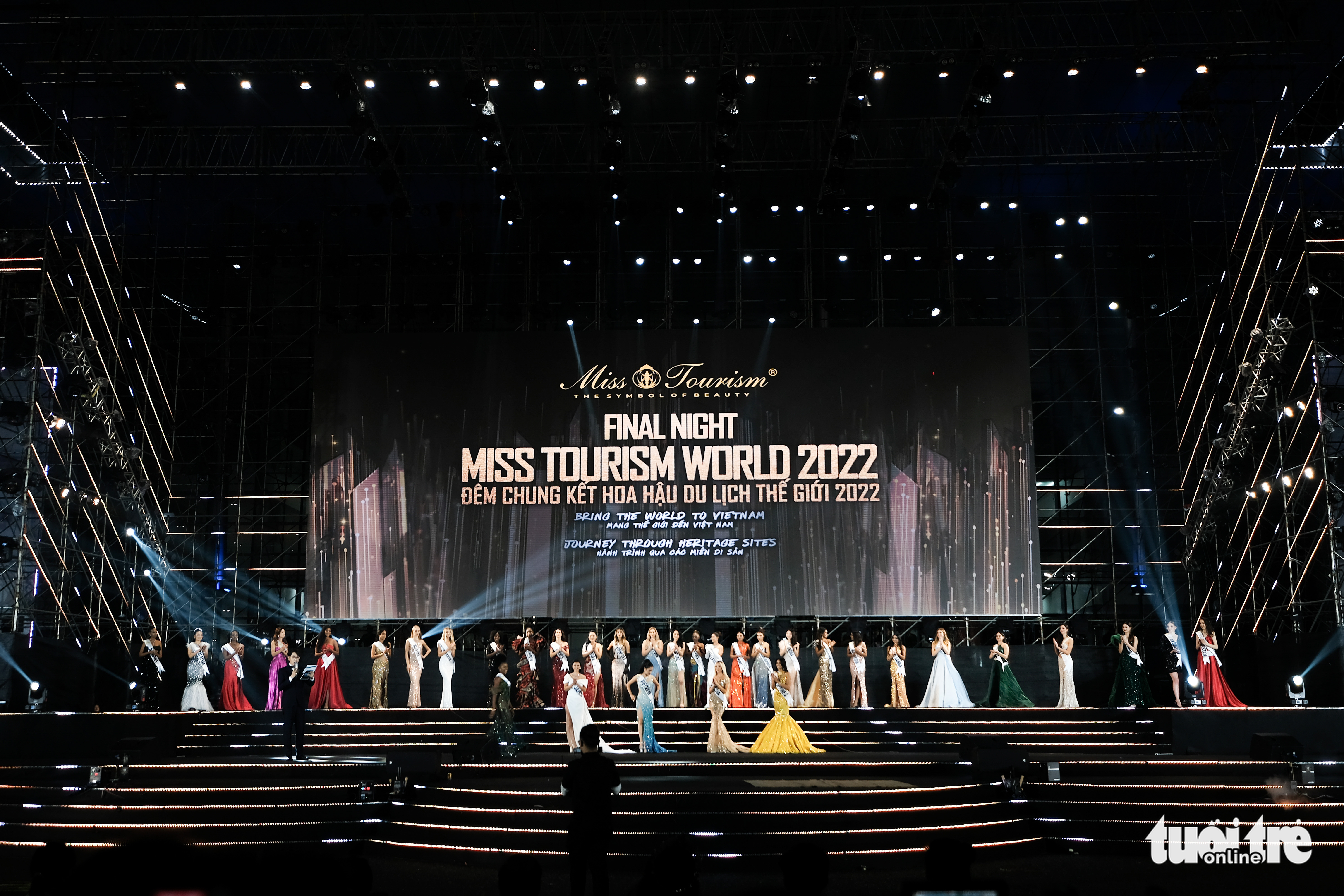The finale of Miss Tourism World 2022 in Vinh Phuc Province, Vietnam, December 10, 2022. Photo: Mai Thuong / Tuoi Tre