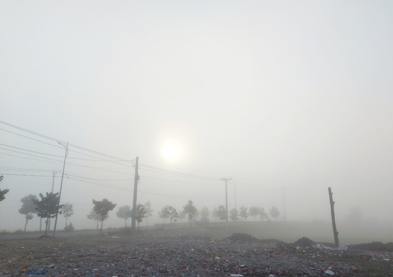 Foggy weather is recorded in Kien Giang Province, Vietnam. January 16, 2022. Photo: Chi Cong / Tuoi Tre