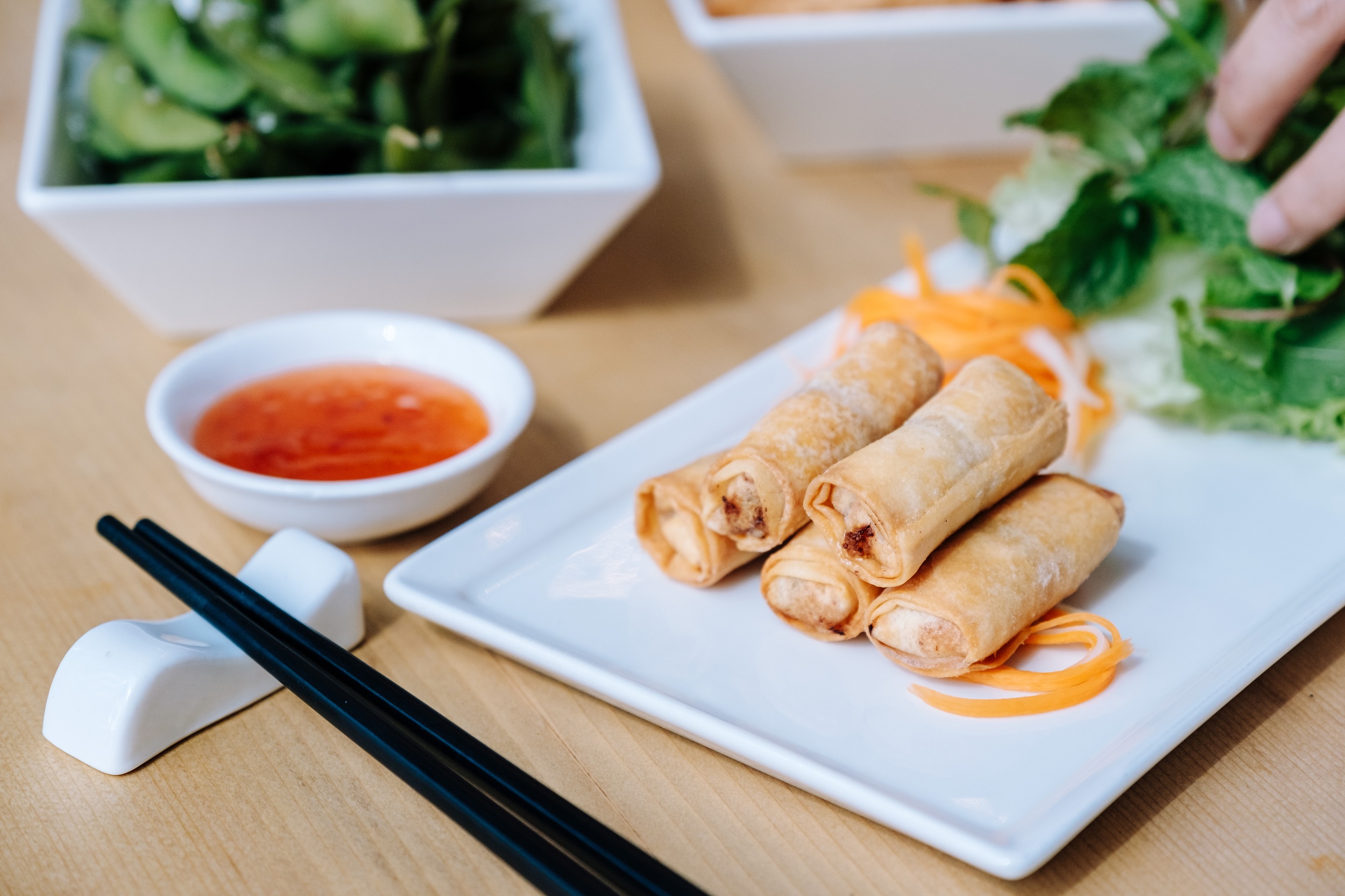 Egg rolls served at Vietnamese Foodies in this supplied photo.