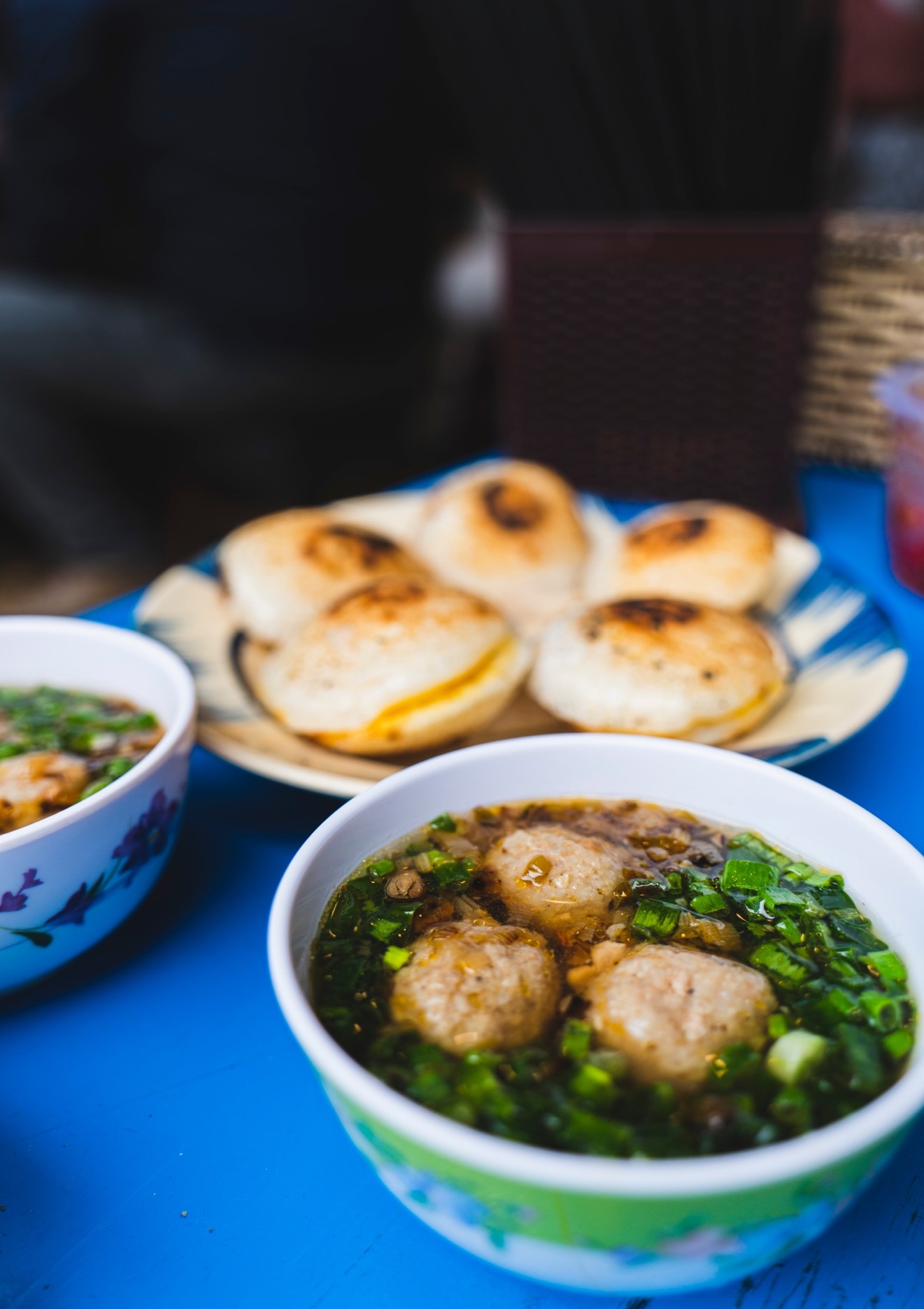 Banh can is served with meatball soup. Photo: Nguyen Trung Au / Tuoi Tre News