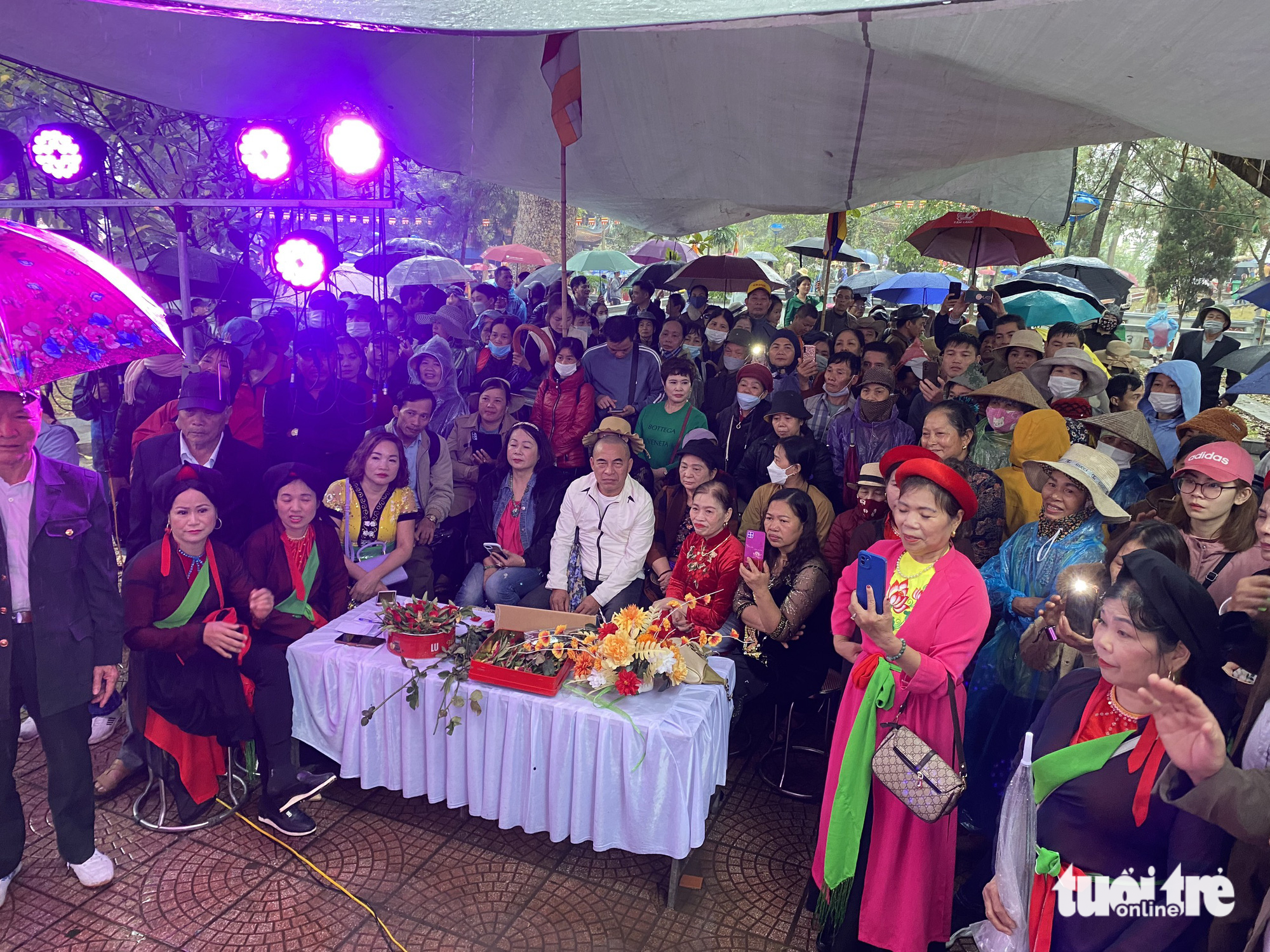 A 'quan ho' performance at the Lim Festival in Tien Du District, Bac Ninh Province, Vietnam, February 3, 2023. Photo: Nguyen Bao / Tuoi Tre