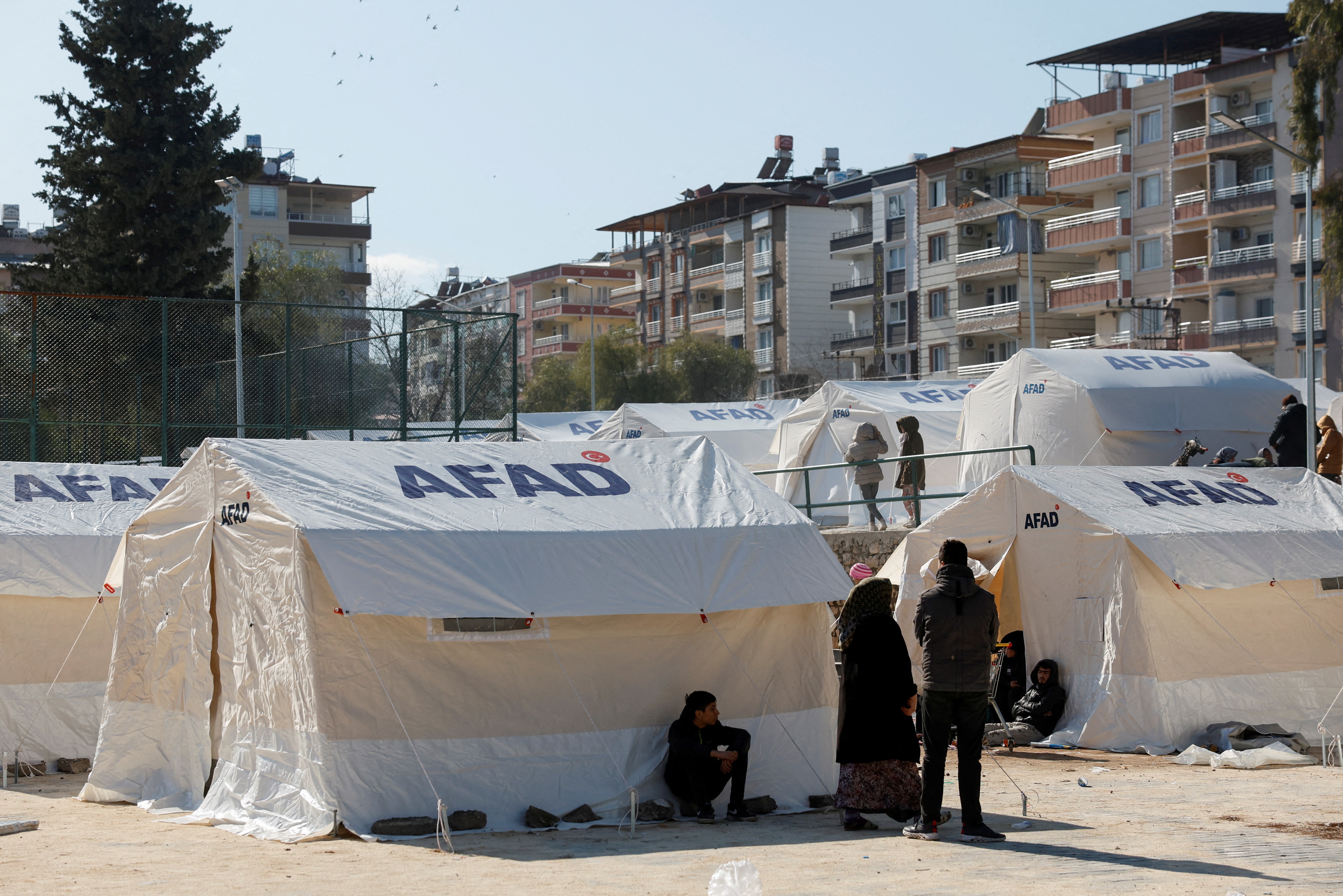 A view shows Disaster and Emergency Management Presidency's (AFAD) temporary shelter for earthquake survivors, in the aftermath of an earthquake, in Kirikhan, Turkey, February 8, 2023. Photo: Reuters