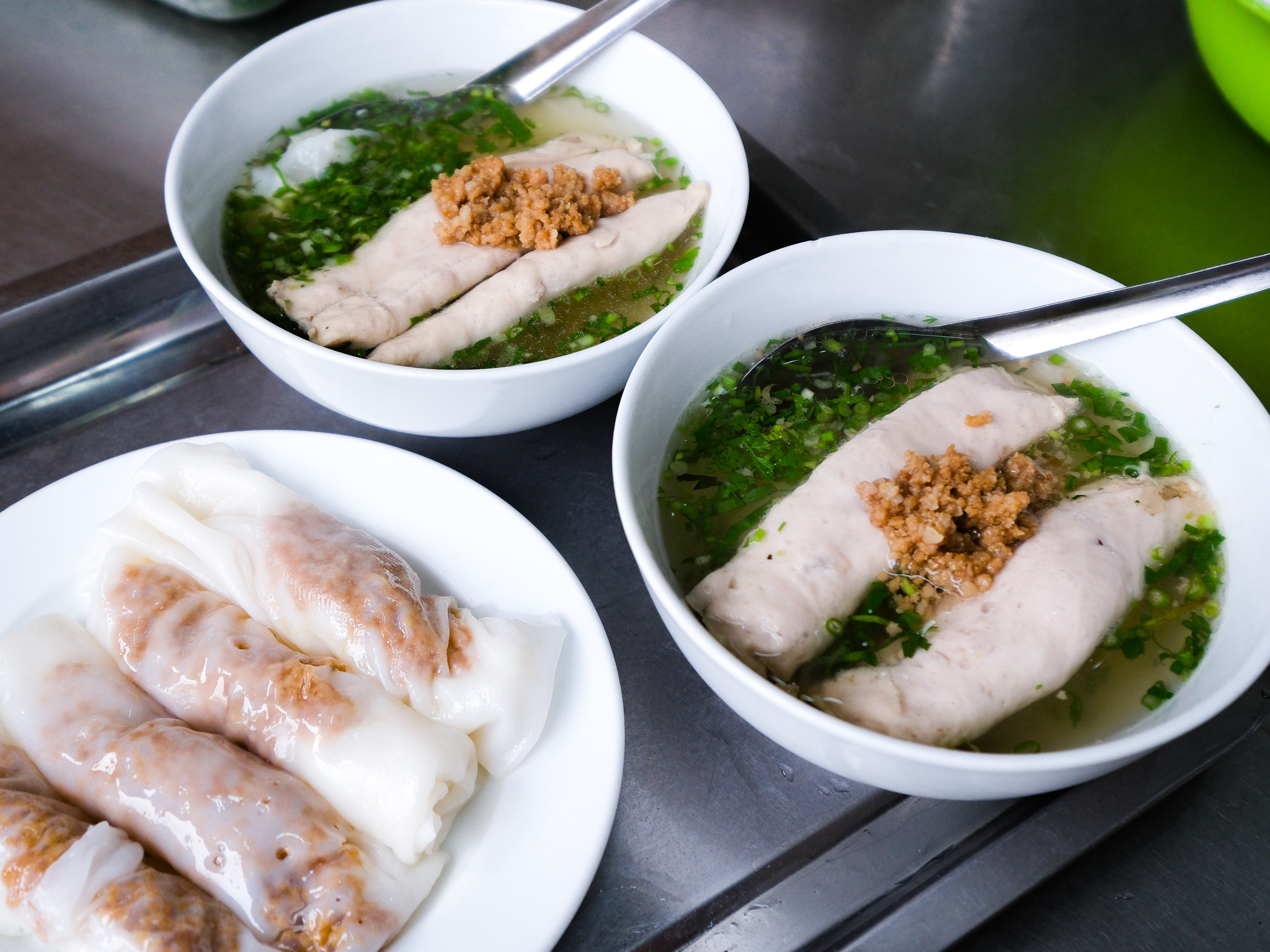 Portions of banh cuon are ready to serve. Photo: Nam Tran / Tuoi Tre