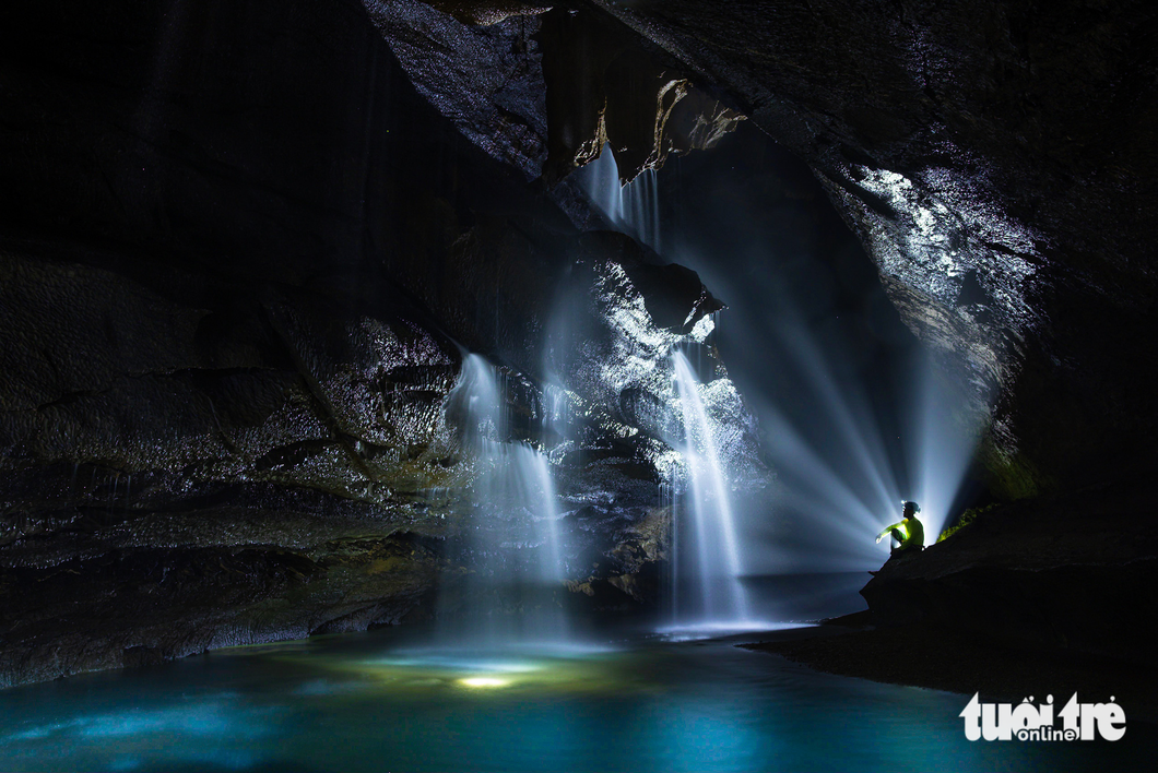 A spectacular waterfall just appeared in Va Cave in Quang Binh Province, central Vietnam after the rainy season. Photo: Ngo Tran Hai An