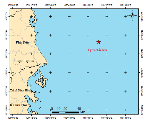 Earthquake strikes East Vietnam Sea