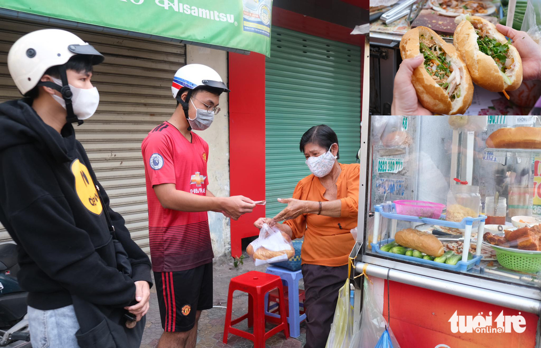 Mrs. Nga’s 32-year-old banh mi stand offers traditional banh mi Nga at Alley 226 on Nguyen Van Luong Street, Go Vap District, Ho Chi Minh City. Photo: Ngoc Phuong / Tuoi Tre