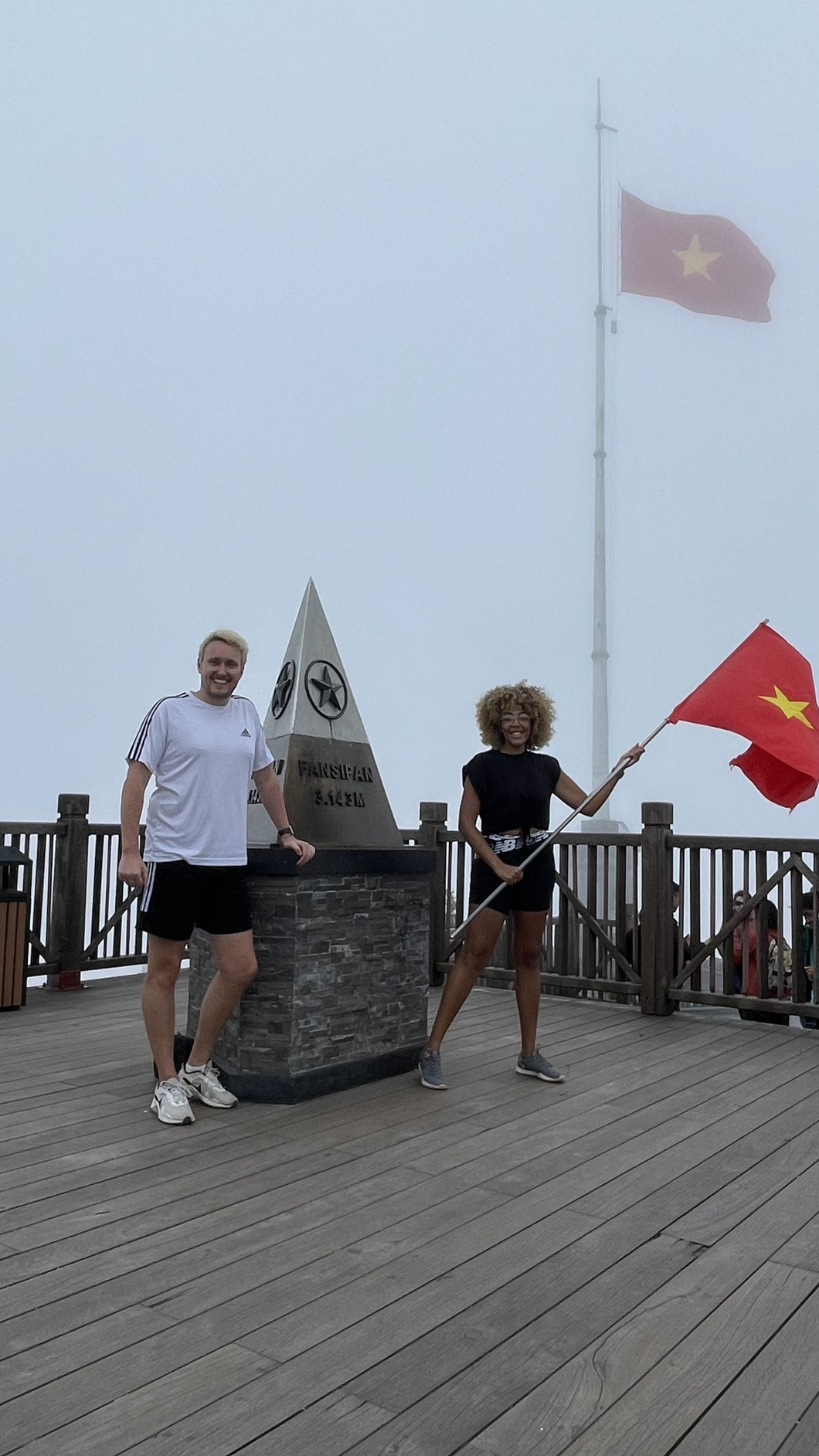 Jordanna and Grant Sanderson (left) are seen in a photo taken during their trip in Vietnam. Photo: Supplied