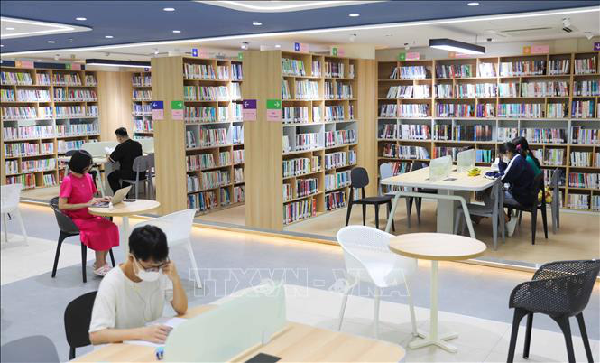 A corner of the renovated Hanoi Library. Photo: Vietnam News Agency
