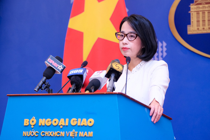 Pham Thu Hang, deputy spokesperson of the Vietnamese Ministry of Foreign Affairs. Photo: Nam Tran / Tuoi Tre