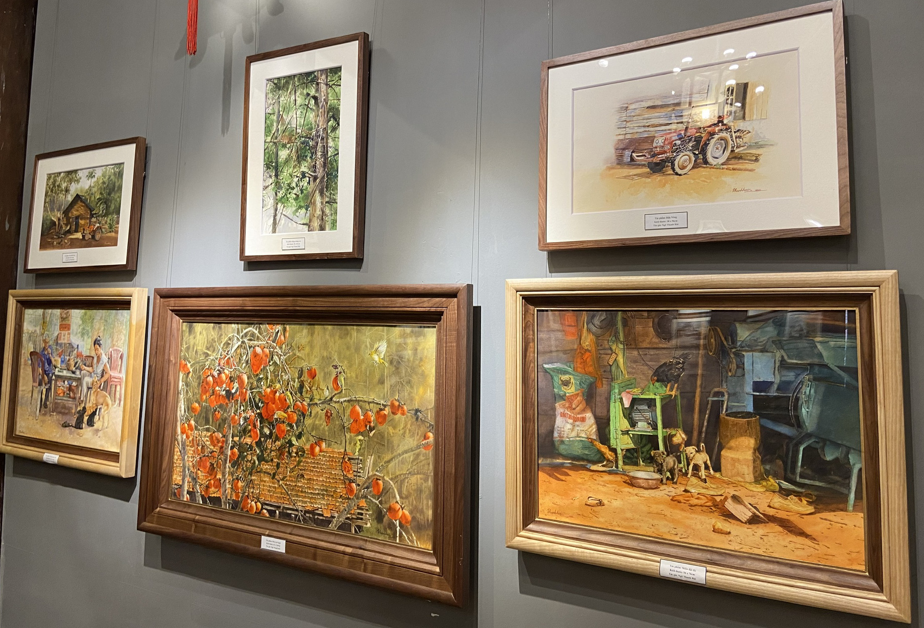 Ho Chi Minh City watercolors displayed in Hanoi