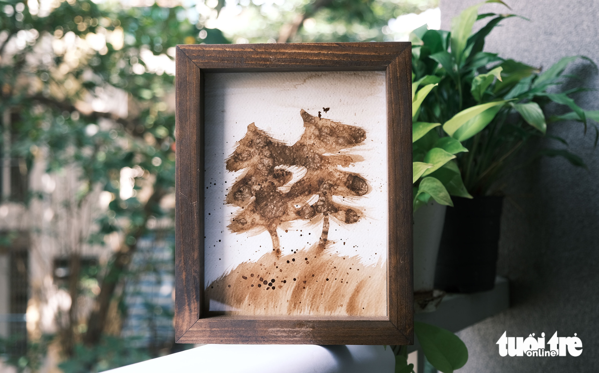 A coffee painting by goY Tran