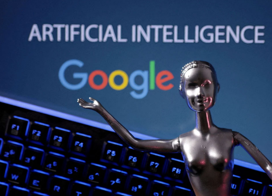 Google logo and AI Artificial Intelligence words are seen in this illustration taken, May 4, 2023. Photo: Reuters