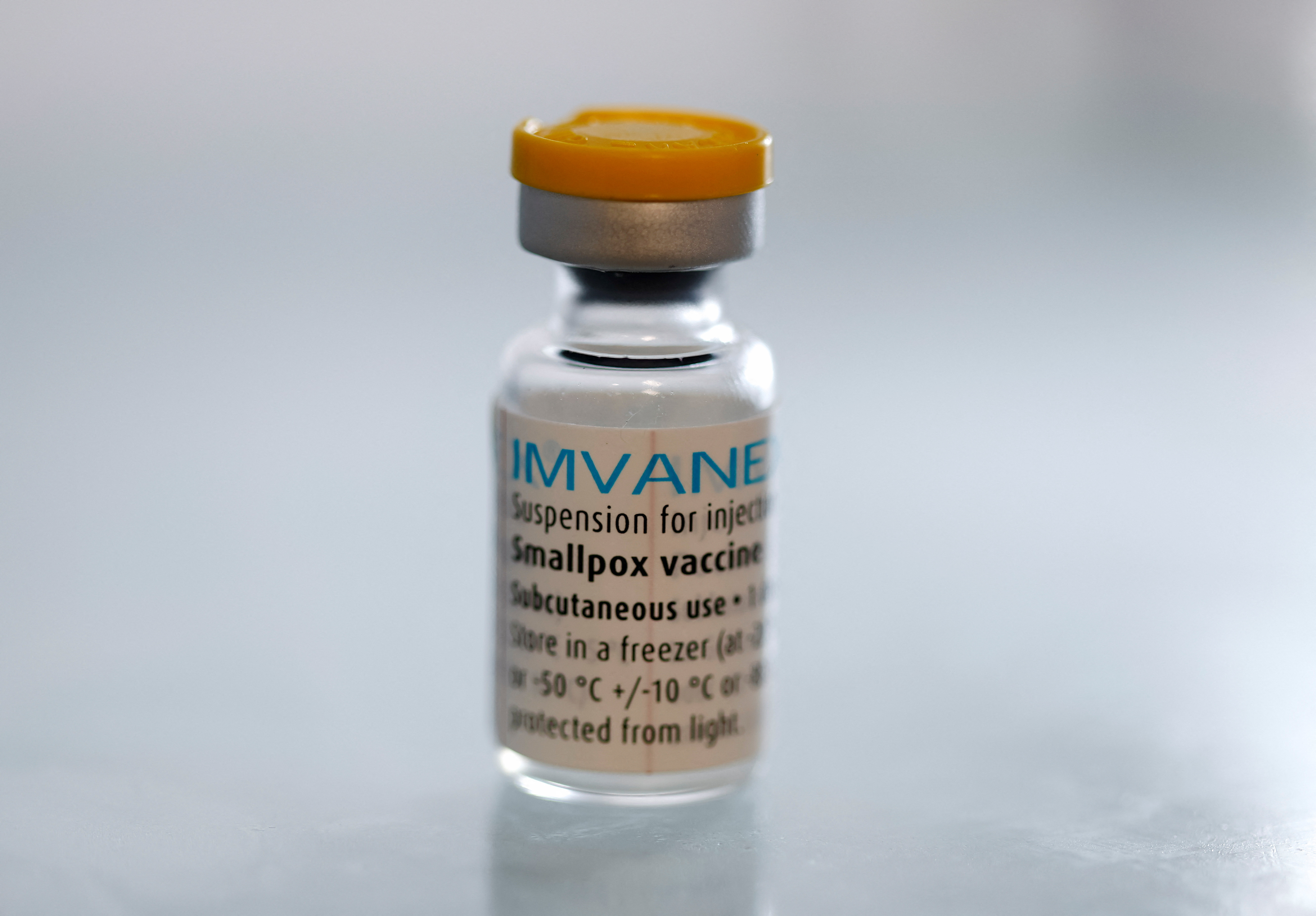 A vial of Monkeypox vaccine is seen at a vaccination center in Nice, France, July 27, 2022. Photo: Reuters