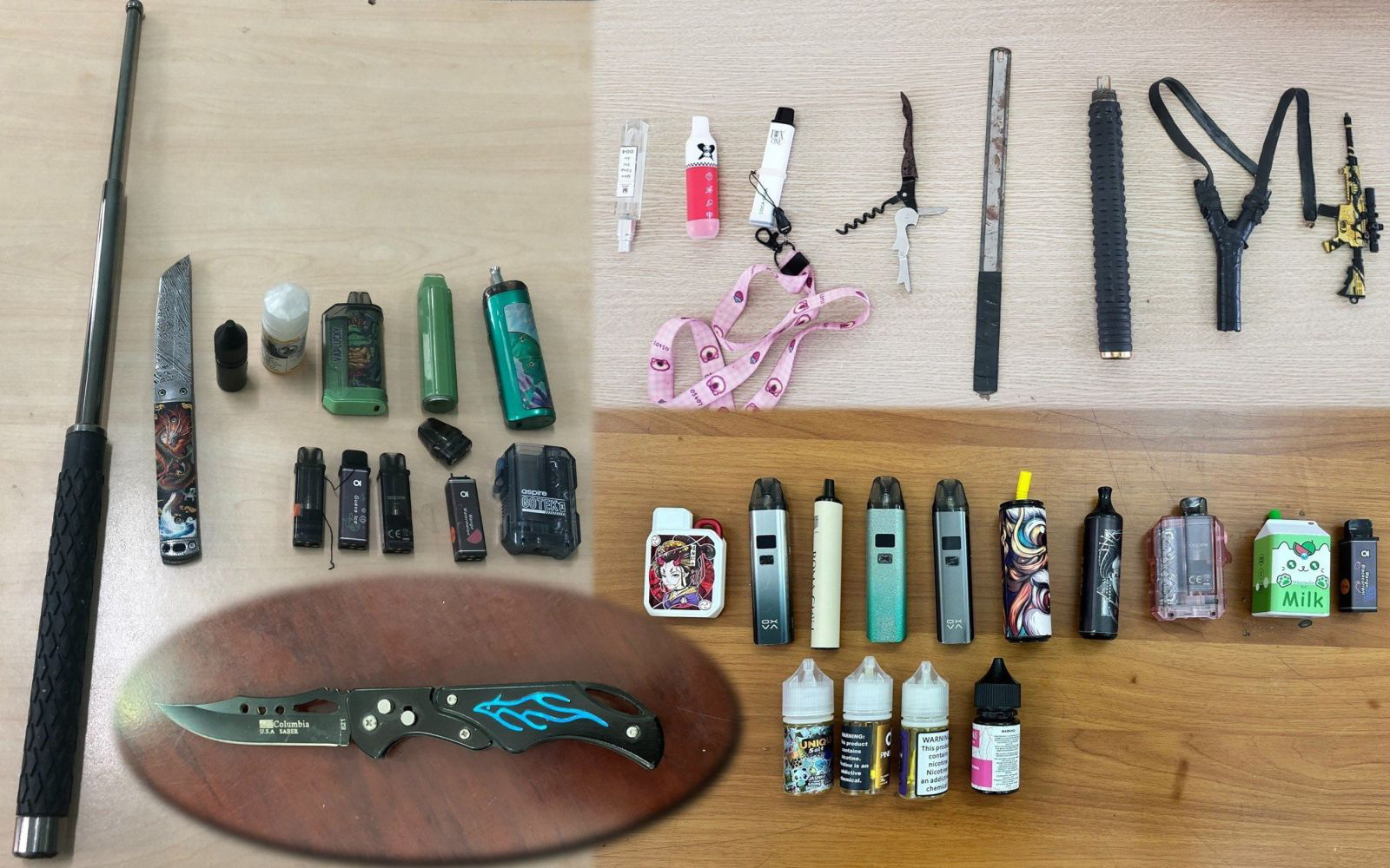 Weapons, marijuana found in K-12 students’ backpacks across north-central Vietnamese province