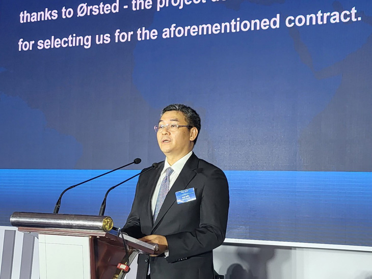 PTSC CEO Le Manh Cuong speaks at the signing ceremony on May 19, 2023. Photo: Supplied